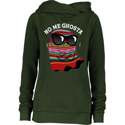 Funny Mexican No Me Ghosta Halloween Ghost Womens Funnel Neck Pullover Hood