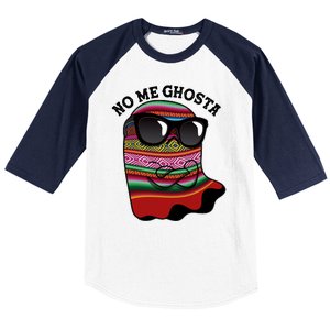 Funny Mexican No Me Ghosta Halloween Ghost Baseball Sleeve Shirt