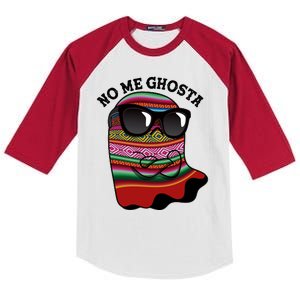 Funny Mexican No Me Ghosta Halloween Ghost Kids Colorblock Raglan Jersey