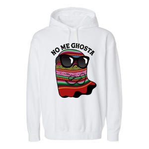 Funny Mexican No Me Ghosta Halloween Ghost Garment-Dyed Fleece Hoodie