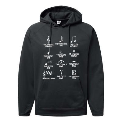 Funny Musical Notes Symbol Definition Humor Cute Christmas Gift Music Teacher Performance Fleece Hoodie