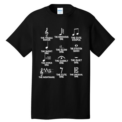 Funny Musical Notes Symbol Definition Humor Cute Christmas Gift Music Teacher Tall T-Shirt