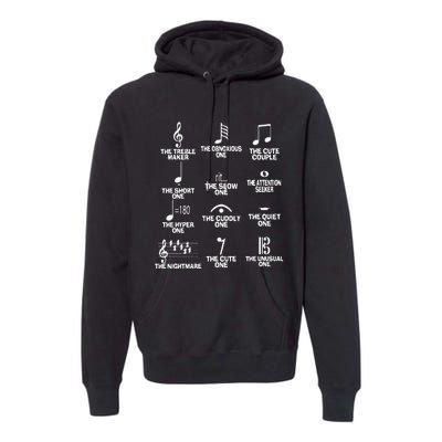 Funny Musical Notes Symbol Definition Humor Cute Christmas Gift Music Teacher Premium Hoodie