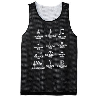 Funny Musical Notes Symbol Definition Humor Cute Christmas Gift Music Teacher Mesh Reversible Basketball Jersey Tank