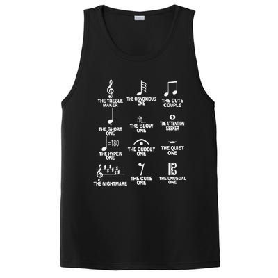 Funny Musical Notes Symbol Definition Humor Cute Christmas Gift Music Teacher PosiCharge Competitor Tank