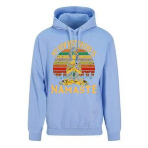 Funny My New Best Friend Is Namaste Yoga Addict Gift Unisex Surf Hoodie