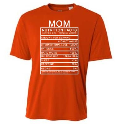 Funny Mom Nutrition Facts Cooling Performance Crew T-Shirt