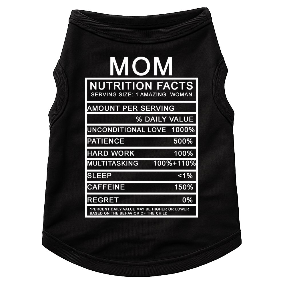 Funny Mom Nutrition Facts Doggie Tank