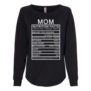 Funny Mom Nutrition Facts Womens California Wash Sweatshirt