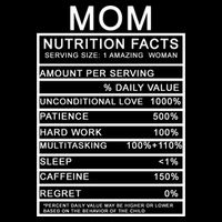 Funny Mom Nutrition Facts Womens Tank Top