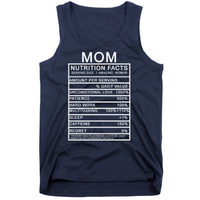 Funny Mom Nutrition Facts Tank Top