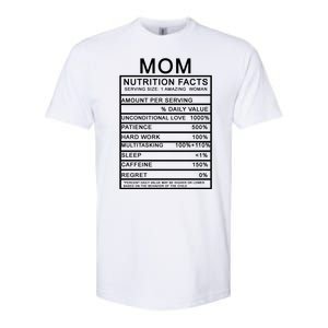 Funny Mom Nutrition Facts Softstyle CVC T-Shirt