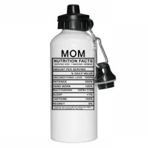 Funny Mom Nutrition Facts Aluminum Water Bottle