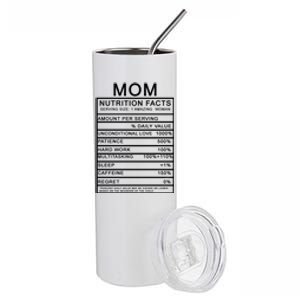 Funny Mom Nutrition Facts Stainless Steel Tumbler