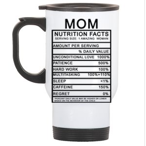 Funny Mom Nutrition Facts Stainless Steel Travel Mug