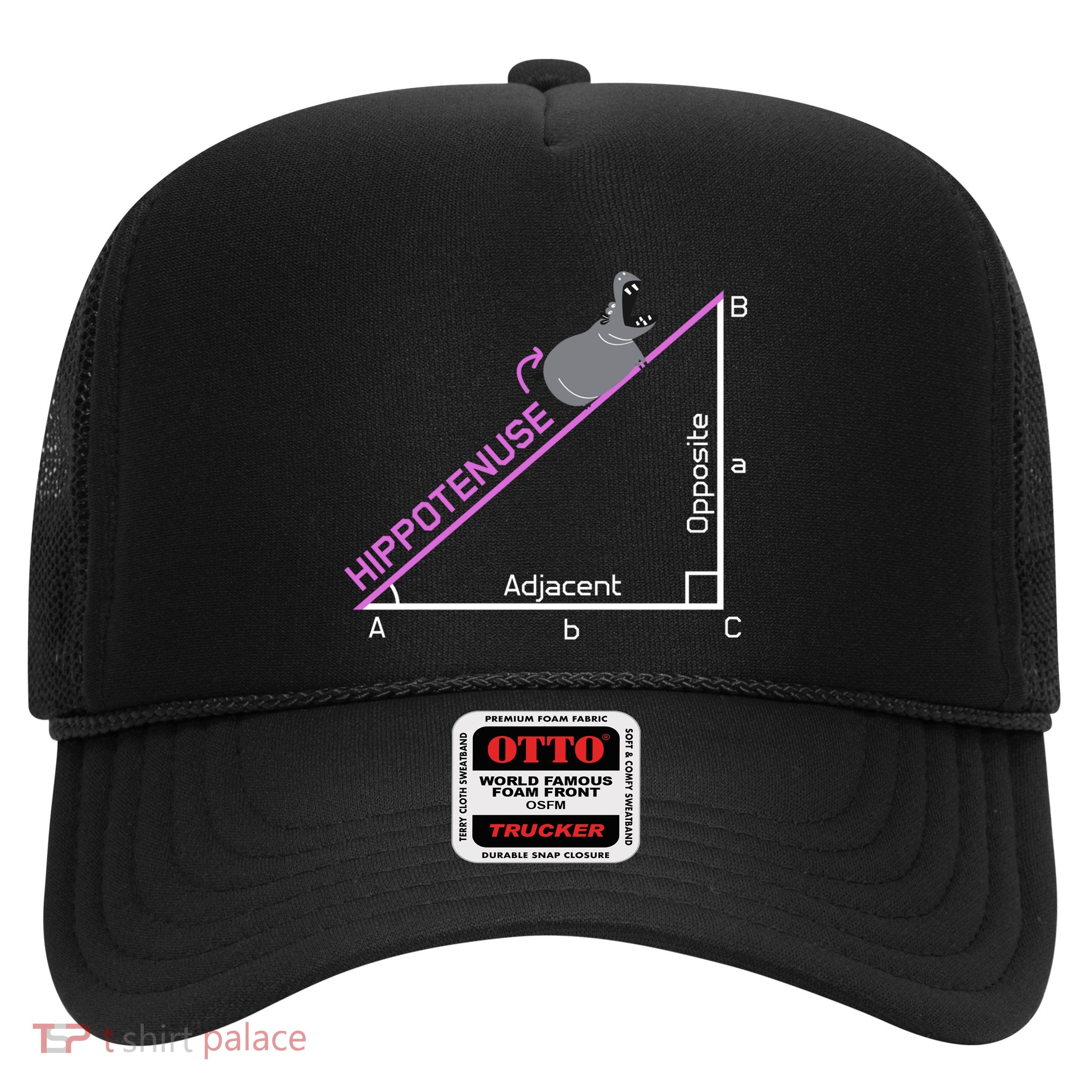 Funny Math Nerd Hippotenuse Joke Gift Design Idea Great Gift Trucker Hat