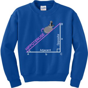 Funny Math Nerd Hippotenuse Joke Gift Design Idea Great Gift Kids Sweatshirt