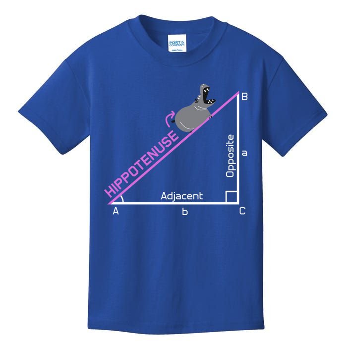 Funny Math Nerd Hippotenuse Joke Gift Design Idea Great Gift Kids T-Shirt