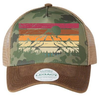 Forest Mountain Outdoors Nature Wildlife Trees Retro Hiking Legacy Tie Dye Trucker Hat