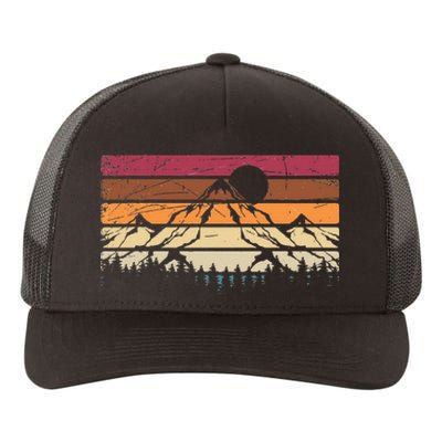 Forest Mountain Outdoors Nature Wildlife Trees Retro Hiking Yupoong Adult 5-Panel Trucker Hat