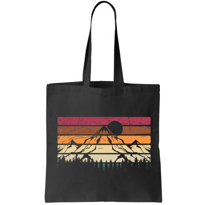 Forest Mountain Outdoors Nature Wildlife Trees Retro Hiking Bag