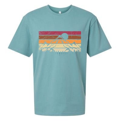 Forest Mountain Outdoors Nature Wildlife Trees Retro Hiking Sueded Cloud Jersey T-Shirt