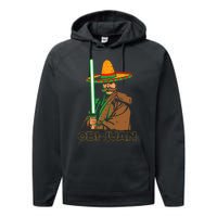 Funny Mexican Obi Juan Movie Parody Nerd Cinco De Mayo Gift Performance Fleece Hoodie