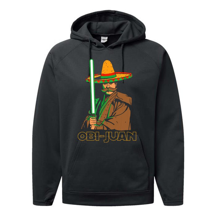 Funny Mexican Obi Juan Movie Parody Nerd Cinco De Mayo Gift Performance Fleece Hoodie