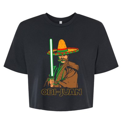 Funny Mexican Obi Juan Movie Parody Nerd Cinco De Mayo Gift Bella+Canvas Jersey Crop Tee