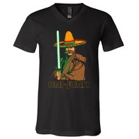 Funny Mexican Obi Juan Movie Parody Nerd Cinco De Mayo Gift V-Neck T-Shirt