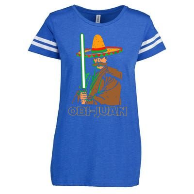 Funny Mexican Obi Juan Movie Parody Nerd Cinco De Mayo Gift Enza Ladies Jersey Football T-Shirt