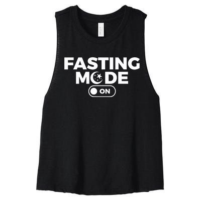 Fasting Mode On Ramadan Mubarak Women's Racerback Cropped Tank