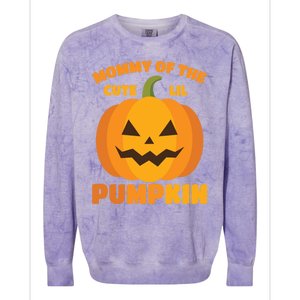 Funny Mommy Of The Cute Lil Pumpkin Halloween Gift Colorblast Crewneck Sweatshirt