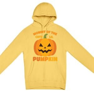 Funny Mommy Of The Cute Lil Pumpkin Halloween Gift Premium Pullover Hoodie