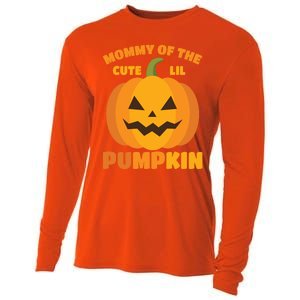 Funny Mommy Of The Cute Lil Pumpkin Halloween Gift Cooling Performance Long Sleeve Crew