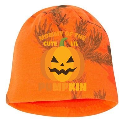 Funny Mommy Of The Cute Lil Pumpkin Halloween Gift Kati - Camo Knit Beanie