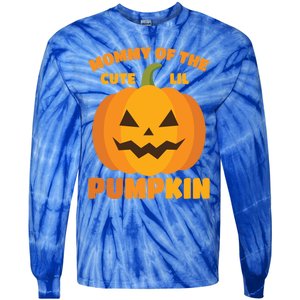 Funny Mommy Of The Cute Lil Pumpkin Halloween Gift Tie-Dye Long Sleeve Shirt