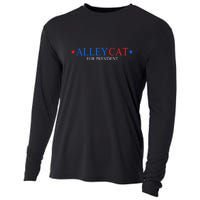 Funny Morals Of An Alley Cat For President 2024 Gift Cooling Performance Long Sleeve Crew