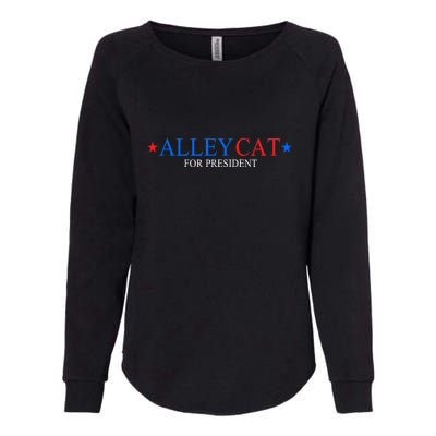 Funny Morals Of An Alley Cat For President 2024 Gift Womens California Wash Sweatshirt