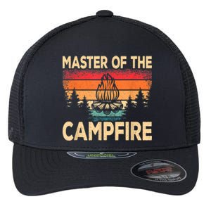 Funny Master Of The Campfire Camper Outdoorlife Camping Flexfit Unipanel Trucker Cap