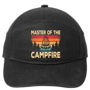 Funny Master Of The Campfire Camper Outdoorlife Camping 7-Panel Snapback Hat