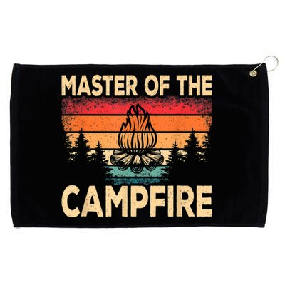 Funny Master Of The Campfire Camper Outdoorlife Camping Grommeted Golf Towel