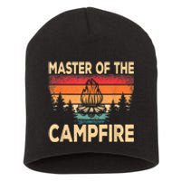 Funny Master Of The Campfire Camper Outdoorlife Camping Short Acrylic Beanie