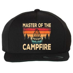 Funny Master Of The Campfire Camper Outdoorlife Camping Wool Snapback Cap