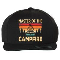 Funny Master Of The Campfire Camper Outdoorlife Camping Wool Snapback Cap