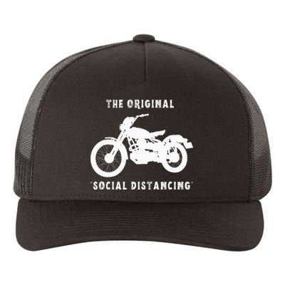 Funny Motorcycle Original Social Distancing Yupoong Adult 5-Panel Trucker Hat