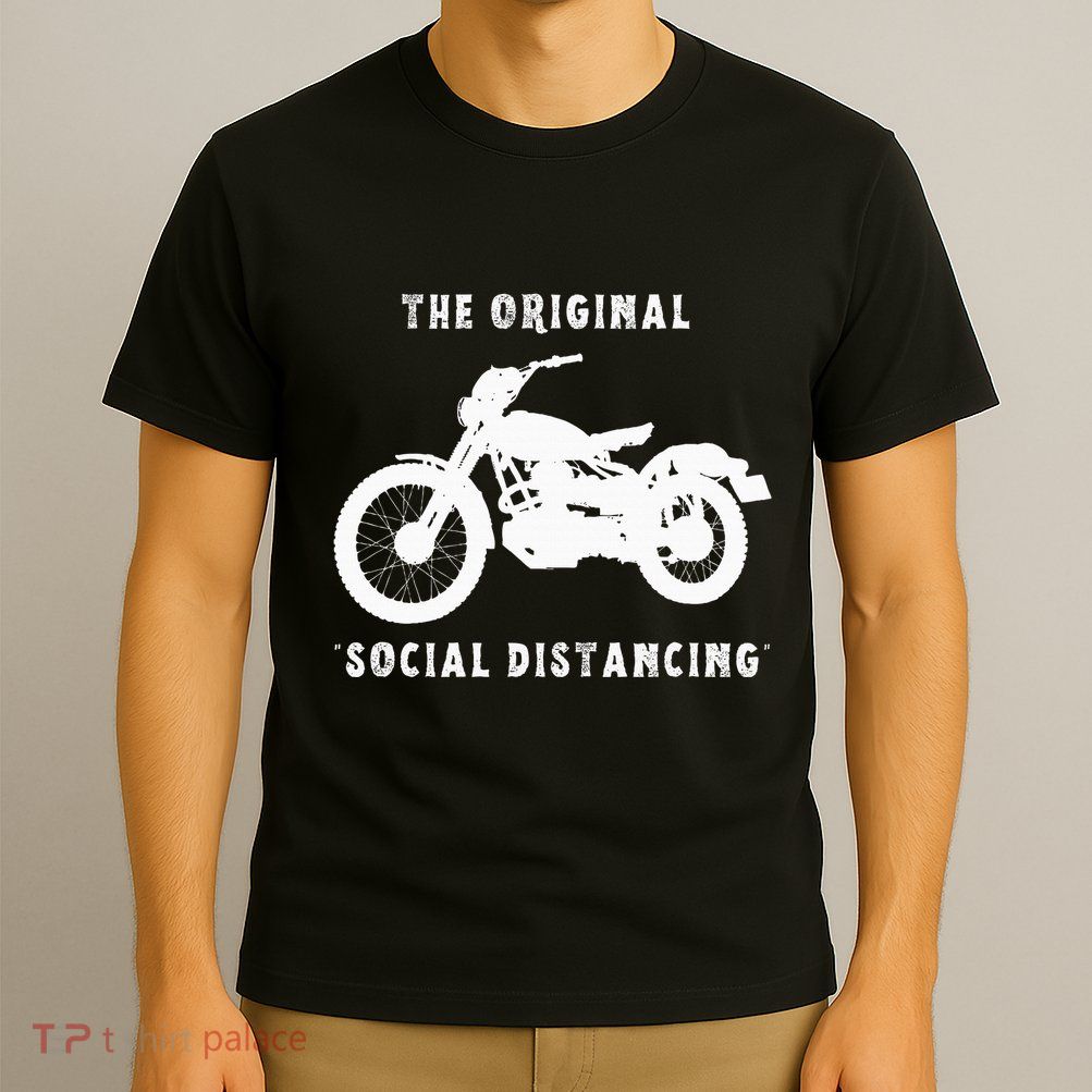 Funny Motorcycle Original Social Distancing T-Shirt