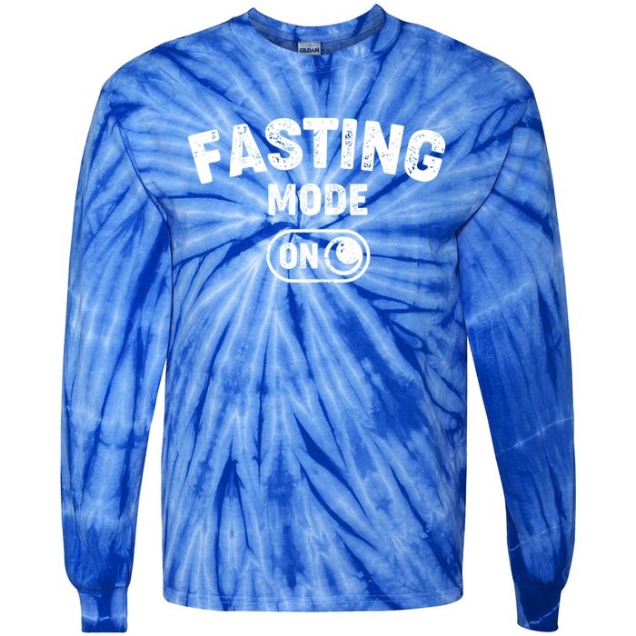 Fasting Mode On Cool Ramadan Karim Design Gift Tie-Dye Long Sleeve Shirt