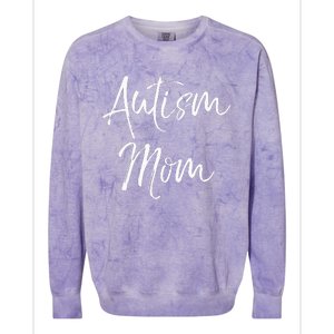 funny Mom of Boys Autism Gift Idea for Mother's Day Colorblast Crewneck Sweatshirt