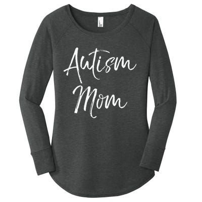 funny Mom of Boys Autism Gift Idea for Mother's Day Women's Perfect Tri Tunic Long Sleeve Shirt